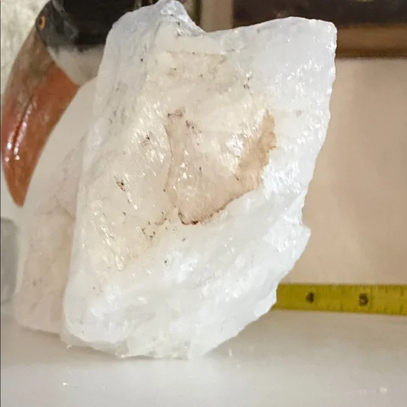 Vintage Brazilian Gemstone Toucan Bird Carving Quartz Base Onyx Calcite - Picture 14 of 15